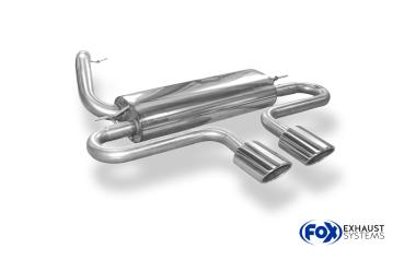 Endschalldämpfer quer Ausgang mittig - 2x115x85 Typ 32 mittig passend für: Ford Focus III (Bj. ab 2011) ST Fließheck Benzin